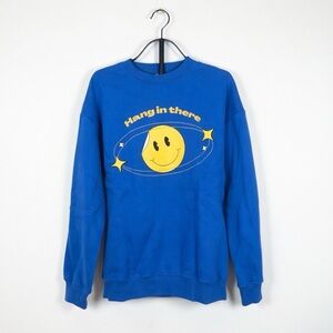 Unisex Royal Blue Vibey Graphic "Inside Out" Crewneck Sweatshirt - Hang in there